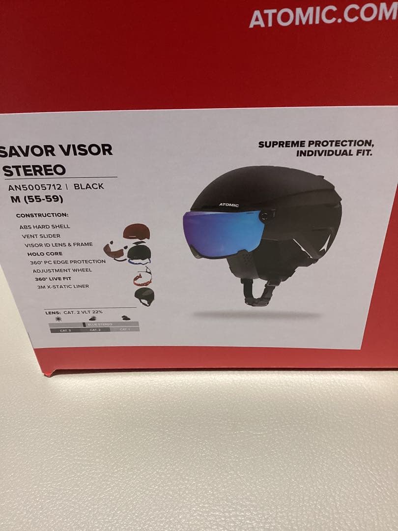新品　ATOMIC アトミック バイザーへルメット ブラック 人気