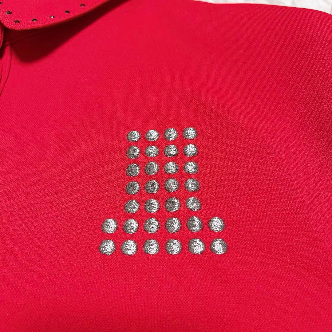 LANVIN SPORT 半袖 ワンピース レッド 赤 ゴルフ ウエア 40