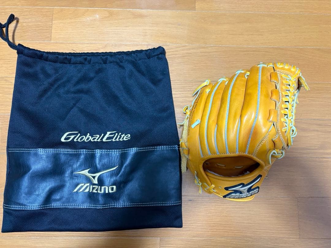 Mizuno Global Elite 軟式グローブ イエロー