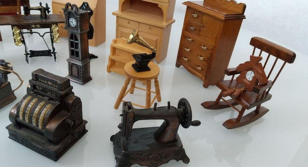【ヴィンテージ家具】金属製 ミニ ミニチュア 家具 セット インテリア雑貨 小物