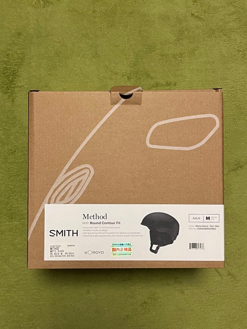 SMITH Method マットブラック スノーボードヘルメット国内正規品