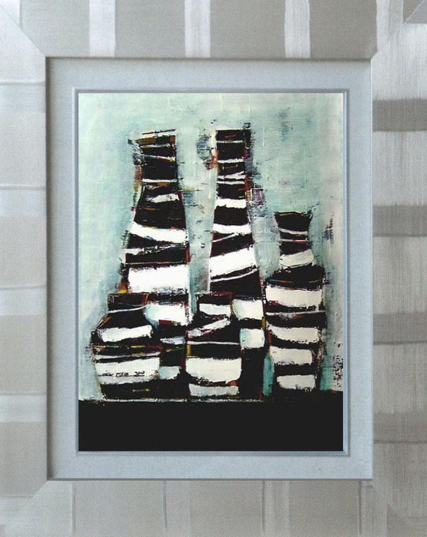 油絵 菅家令子 絵 絵画インテリア 額付(黒) uF6-063104 静物 花瓶