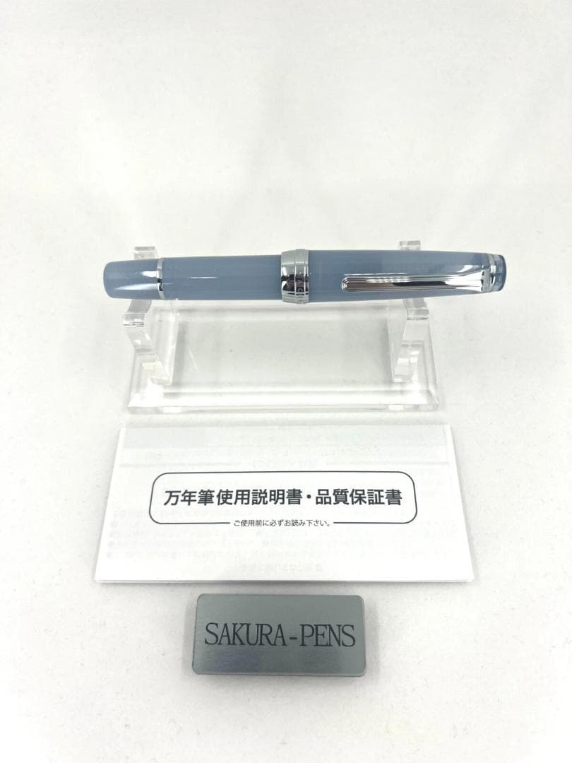 八文字屋 銀山スノーグレー パルム 万年筆 M 中字