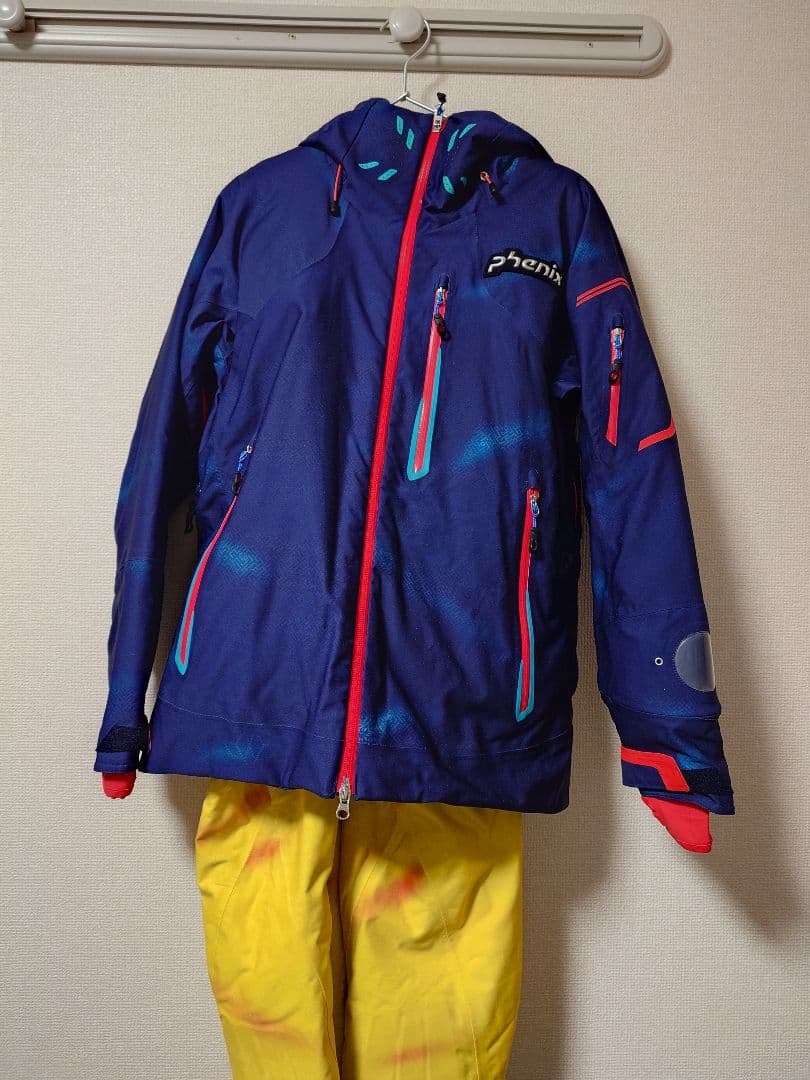 phenix 上下セットスキーウェア ネイビー/レッド + イエローパンツ