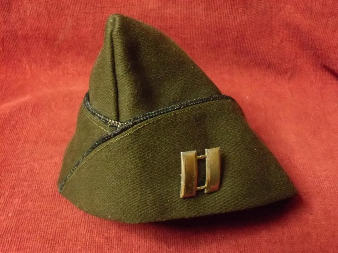 ★１９４０年代＊アメリカ軍＊大尉ギャリソンキャップ/略帽＊約５８ｃｍ（実物）
