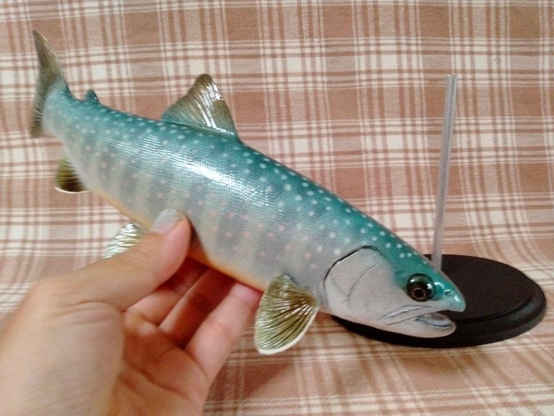 ハンドメイド　27cmミヤベイワナ　フィギュア　レプリカ　魚釣り