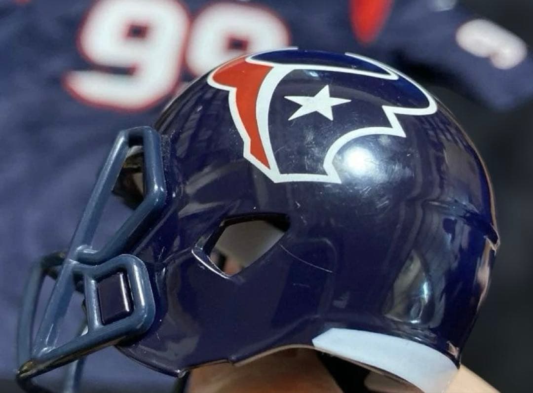 訳有ほぼ未使用 説明必読 NFL テキサンズ JJワット ジャージ ミニヘル付