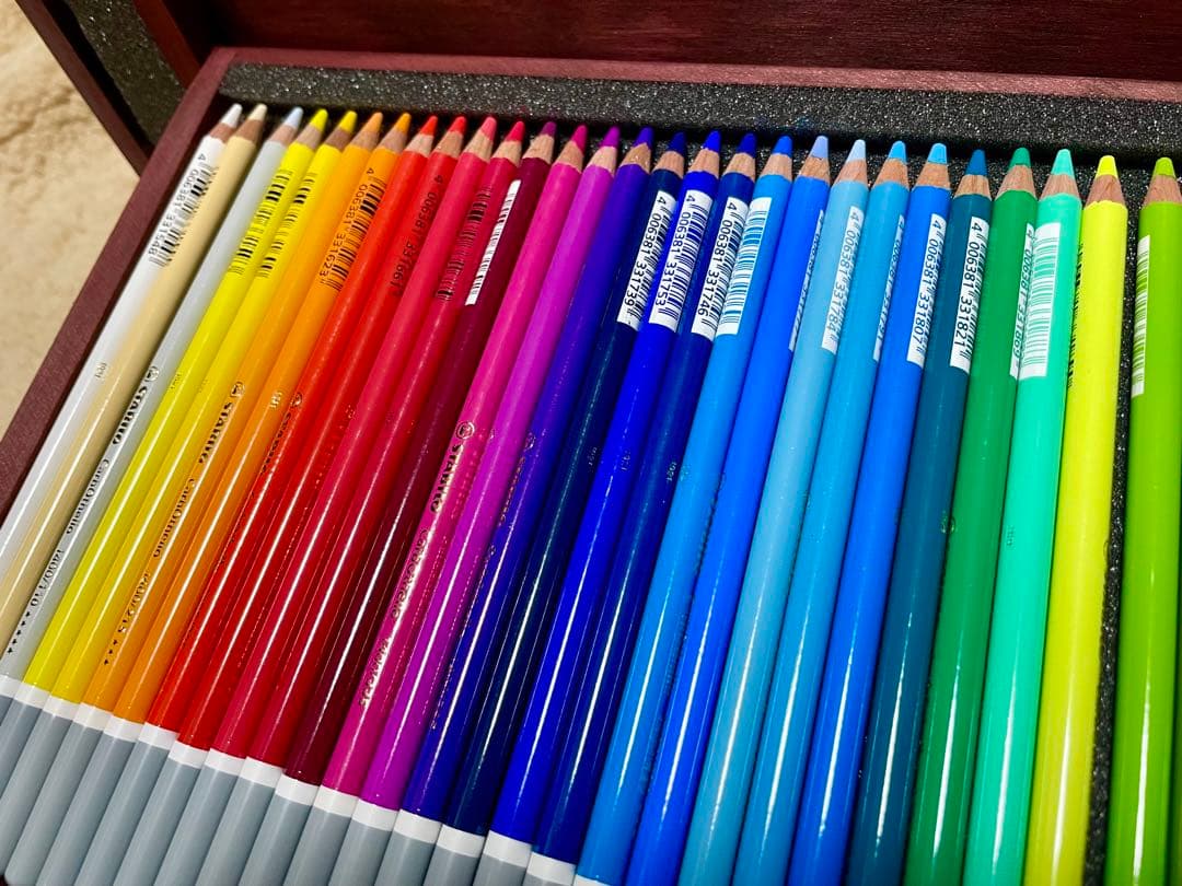 もち STABILO スタビロ 水彩色鉛筆 60色セット ウッドケース