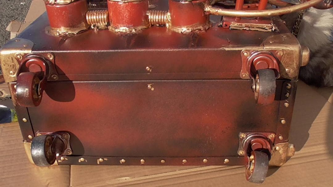 旅行鞄 個性的 ドール 収納 インダストリアル スチームパンク ブレーキレバー