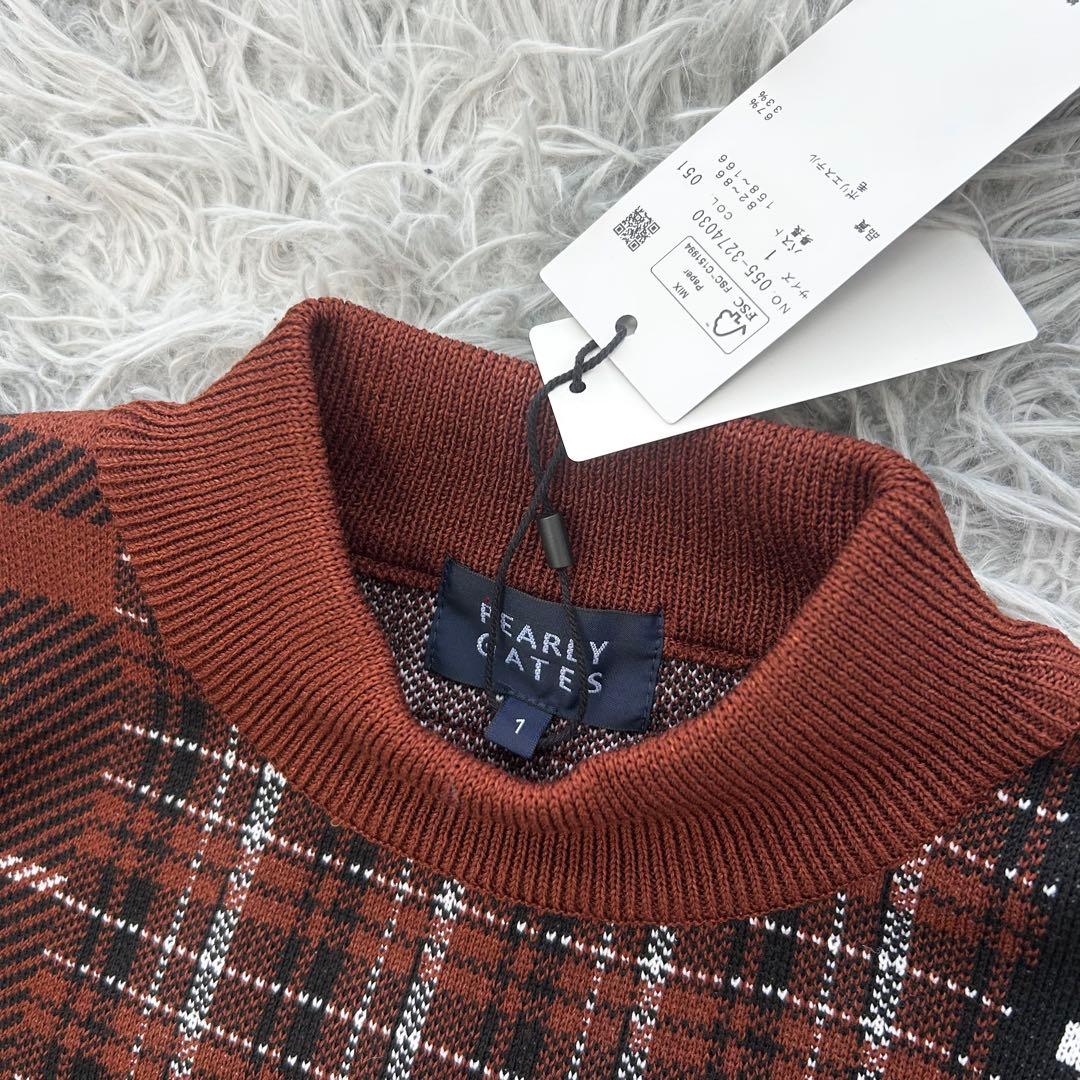 新品　パーリーゲイツ　セットアップ　モックネック　ニット　セーター　スカート　1