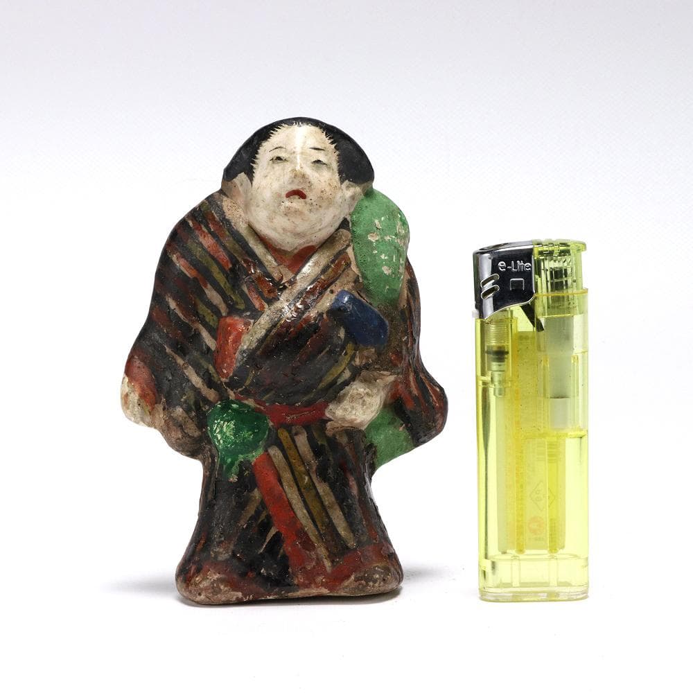 361B 古作 小さな土人形 相撲取り 力士 堤人形？ 高さ11㎝