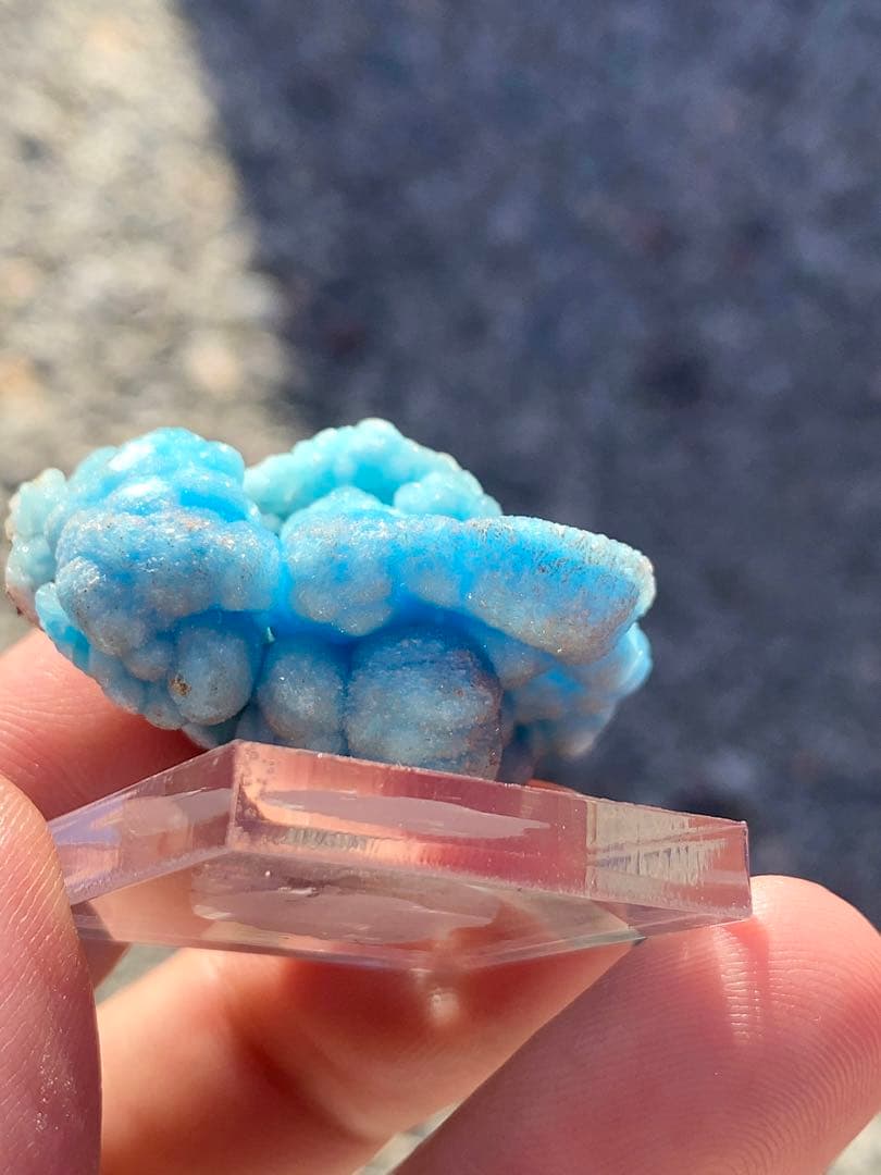 ブルーヘミモルファイト 結晶　コンゴ　発色抜 群　透け感良好　鉱物標本6