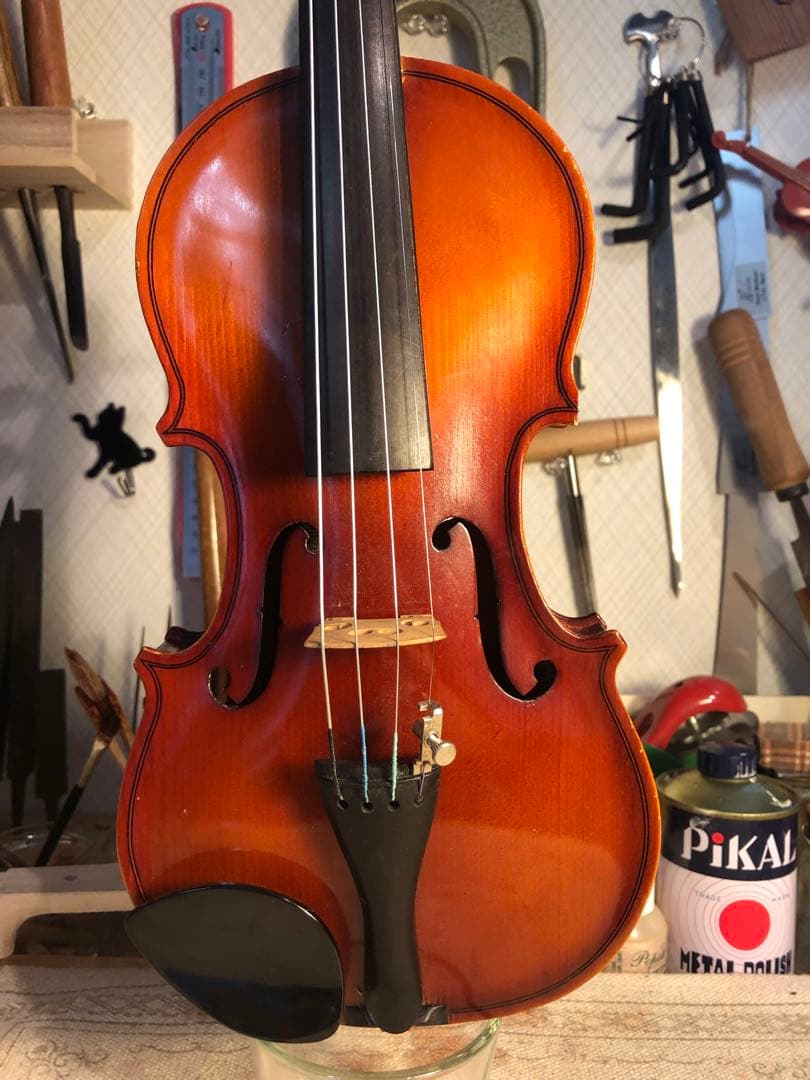 【訳あり特価.駒&魂柱調整済】鈴木分数バイオリンNo200 1/8 1980