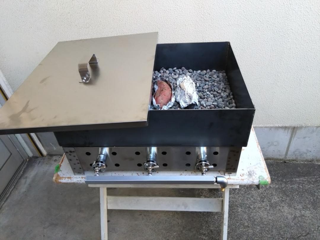 石焼き芋 冷やし やきいも フェス 学園文化祭り 鉄釜焼き プロパンガス BBQ