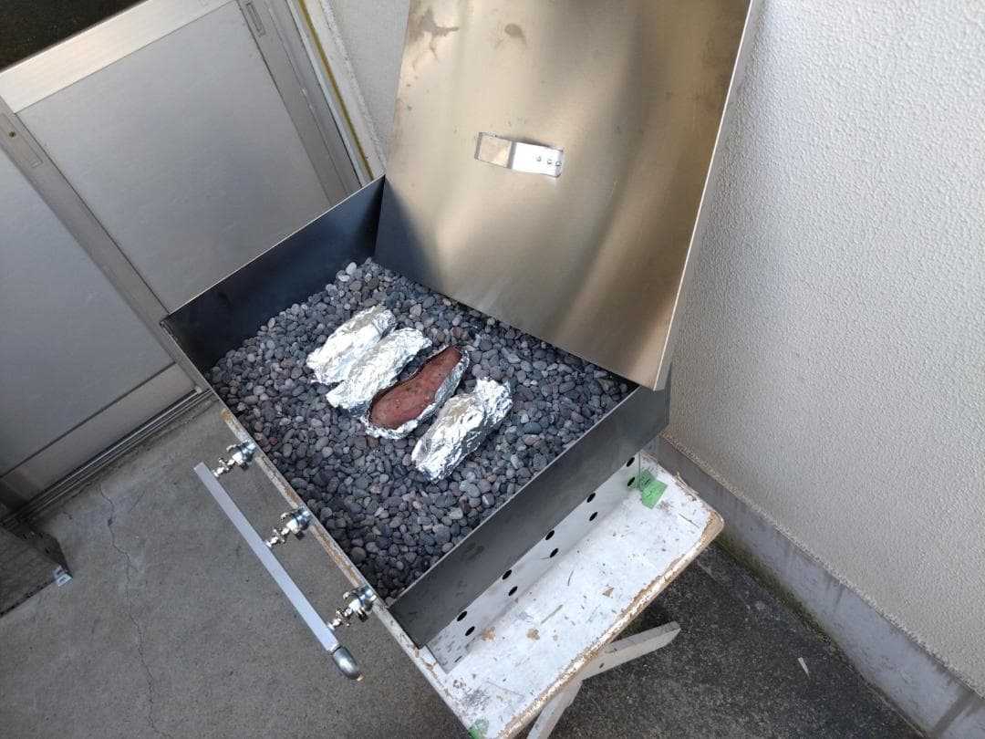 石焼き芋 冷やし やきいも フェス 学園文化祭り 鉄釜焼き プロパンガス BBQ