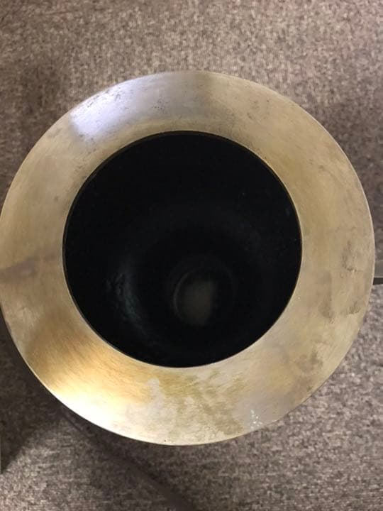 高級美術 菊紋 鋳銅製 花入 玄奥流 (高級木箱入)菊御紋