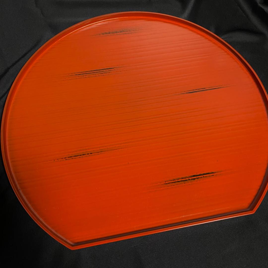 珍味入れ&半月膳５客 セット 金箔 山中塗 手描蒔絵 小皿 金彩 小鉢 正月