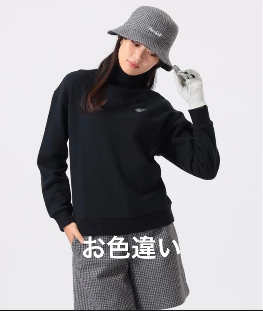 新品タグ付き ヒームスゴルフ スタンドカラー裏毛 プルオーバー