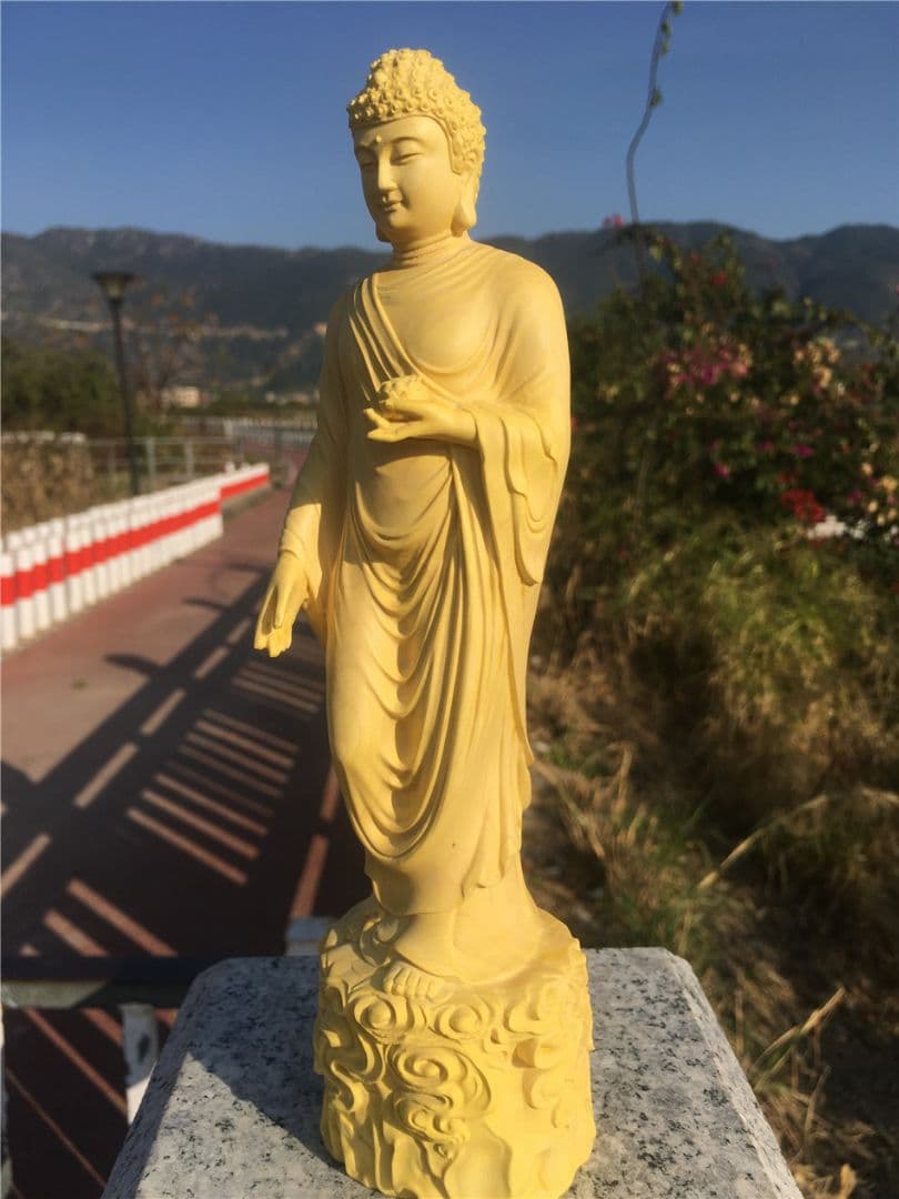 高級ポプラ木材 仏教美術 仏像 精密彫刻 仏像 手製 木彫仏像 大日如来駅像