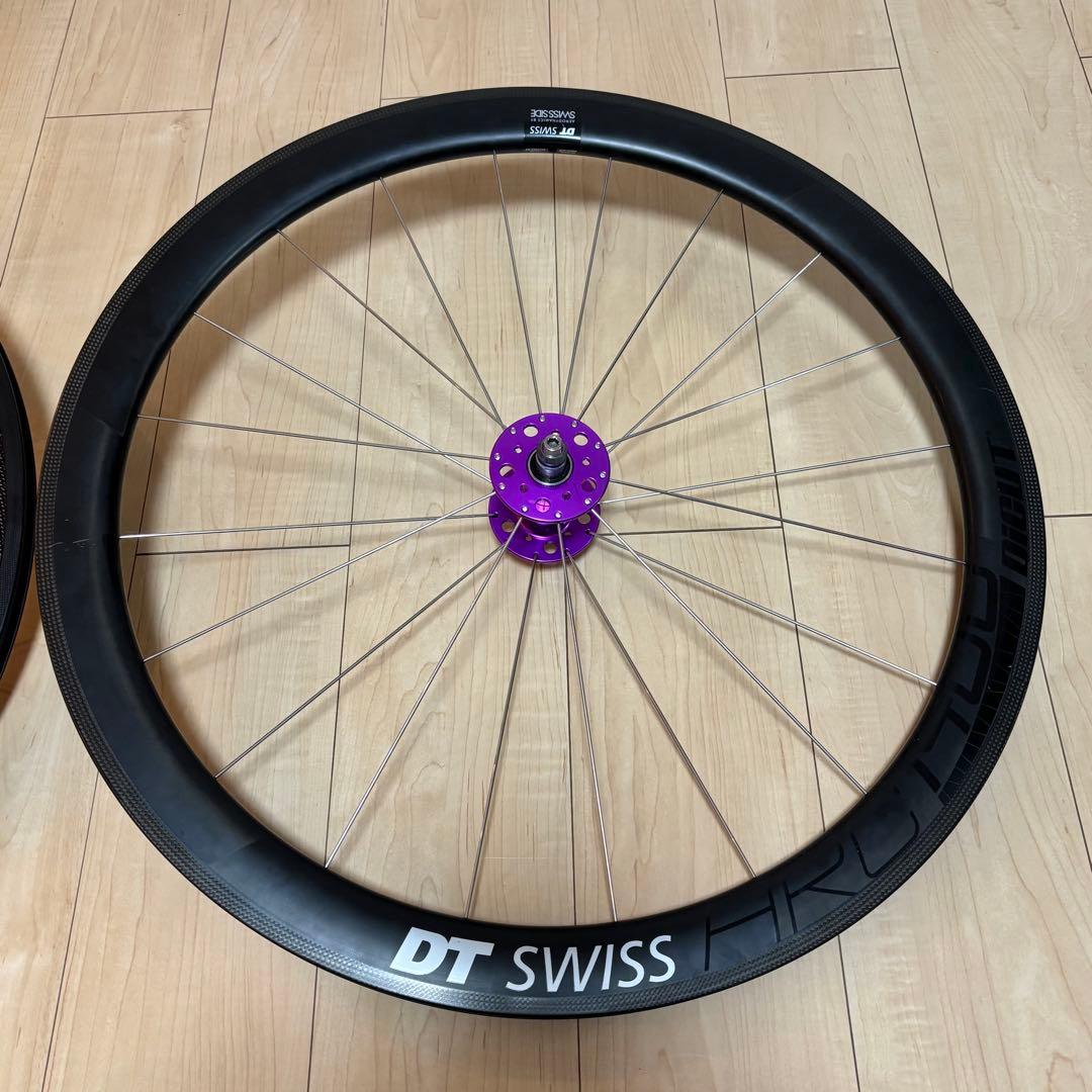 ピスト　手組みカーボンホイール前後　philwoodハブ dtswiss