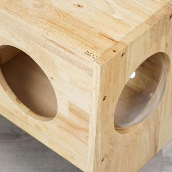 北欧風キャットキューブ幅45cm 無垢材 キャットハウス サイドテーブル（93）