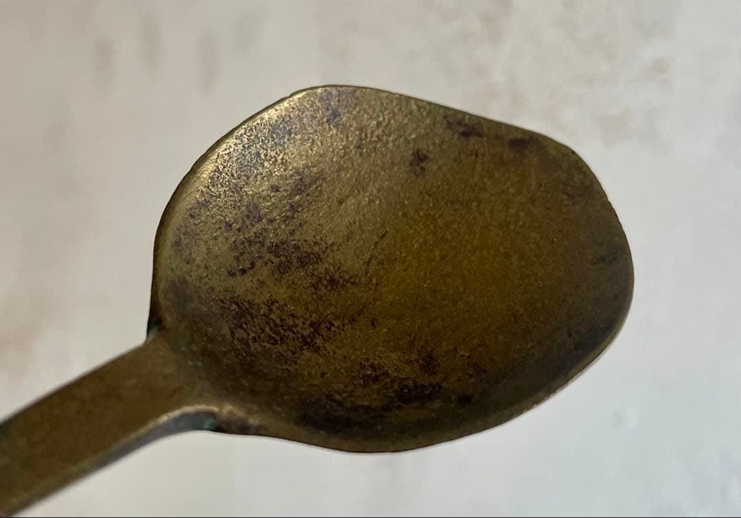 18世紀　真鍮スプーン　ノルマンディー地方　フランス　/カトラリー　アンティーク
