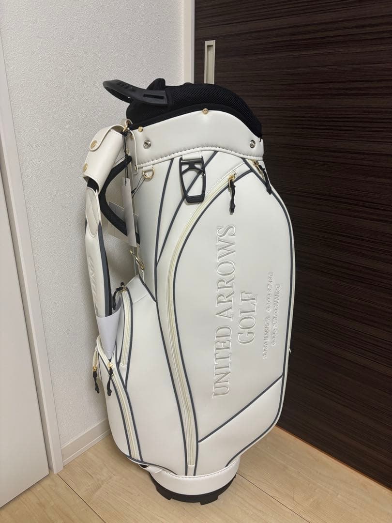 【新品未使用】ユナイテッドアローズゴルフ キャディバッグ ホワイト 軽量