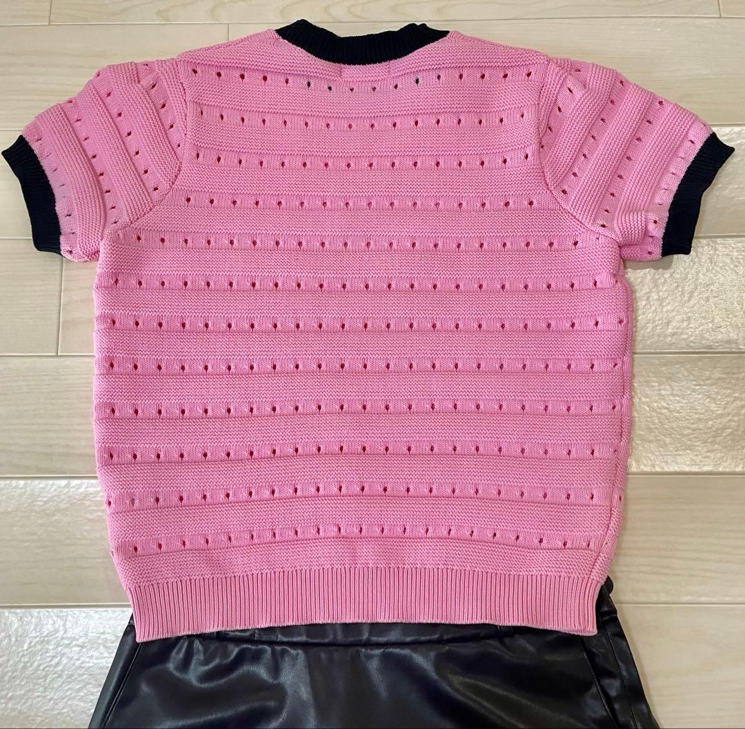 うさこ　archivio ピンク 半袖ニット