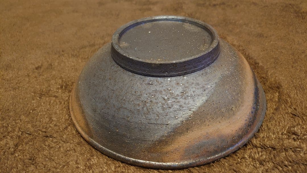 古越前　越前焼　窯焼　灰釉　天目　蔵出し　１客