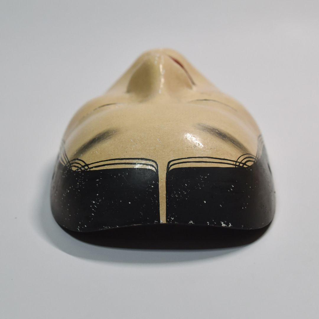 能面 小面 人間国宝長沢氏春作 能面袋付き 美品 希少(G11)