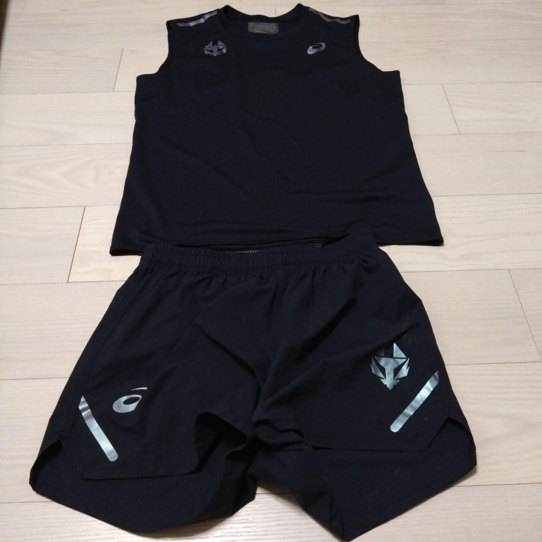 アシックス トラックエリート セットアップ M 黒