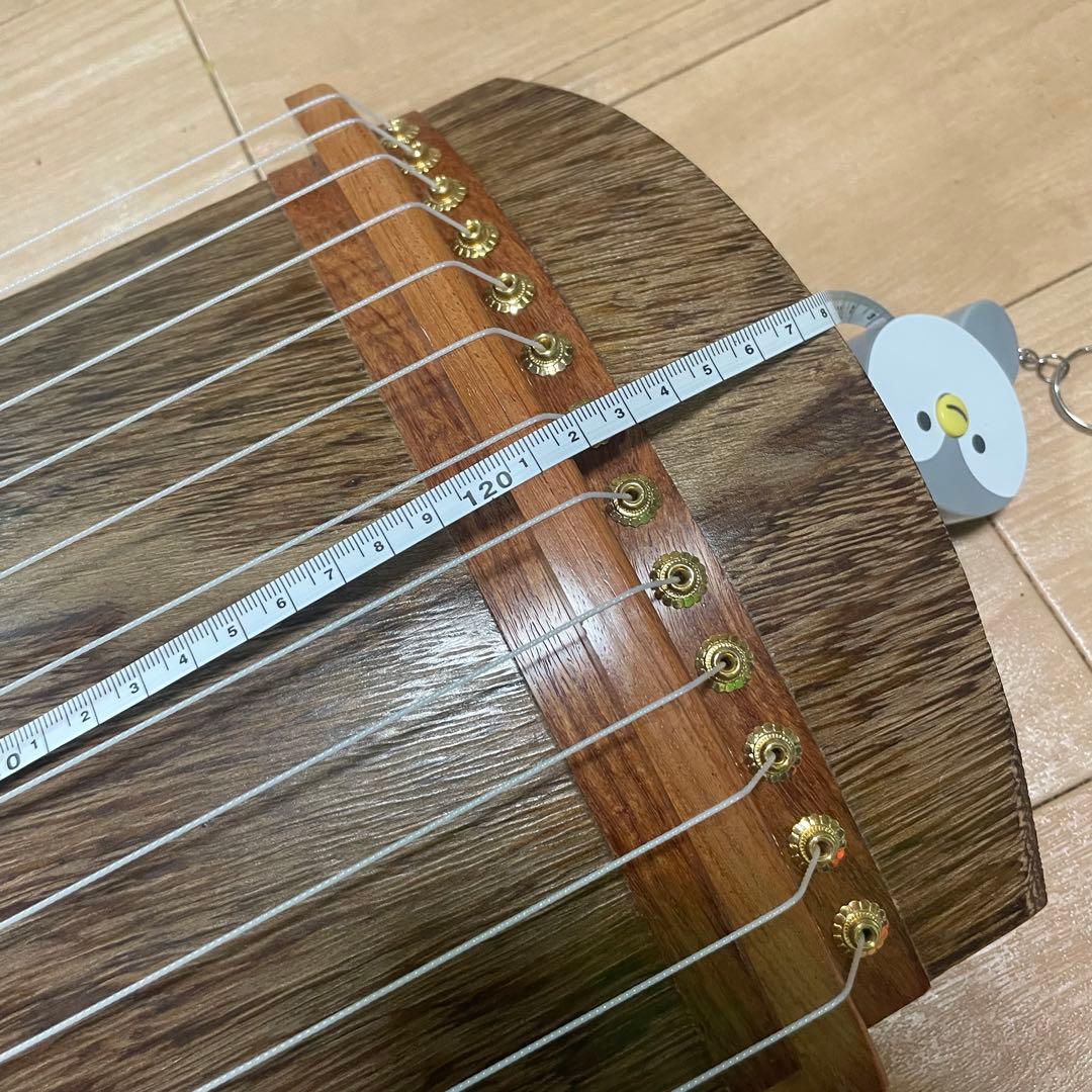 琴　文化箏 短琴　和楽器 弦楽器　明鏡