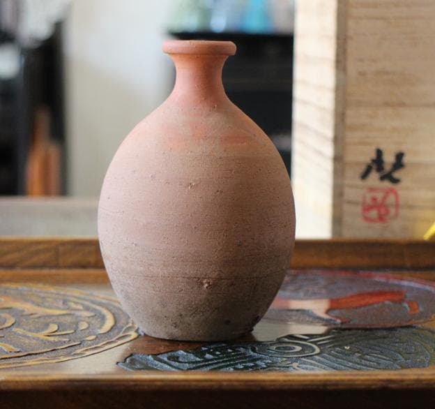 人間国宝 藤原啓 備前焼とっくり 昭和59年追悼展 徳利 酒器 ビンテージ陶磁器