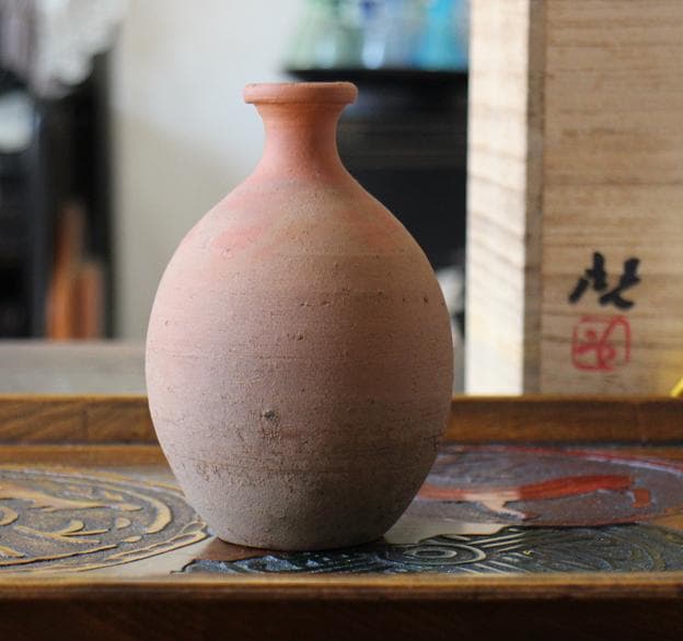 人間国宝 藤原啓 備前焼とっくり 昭和59年追悼展 徳利 酒器 ビンテージ陶磁器