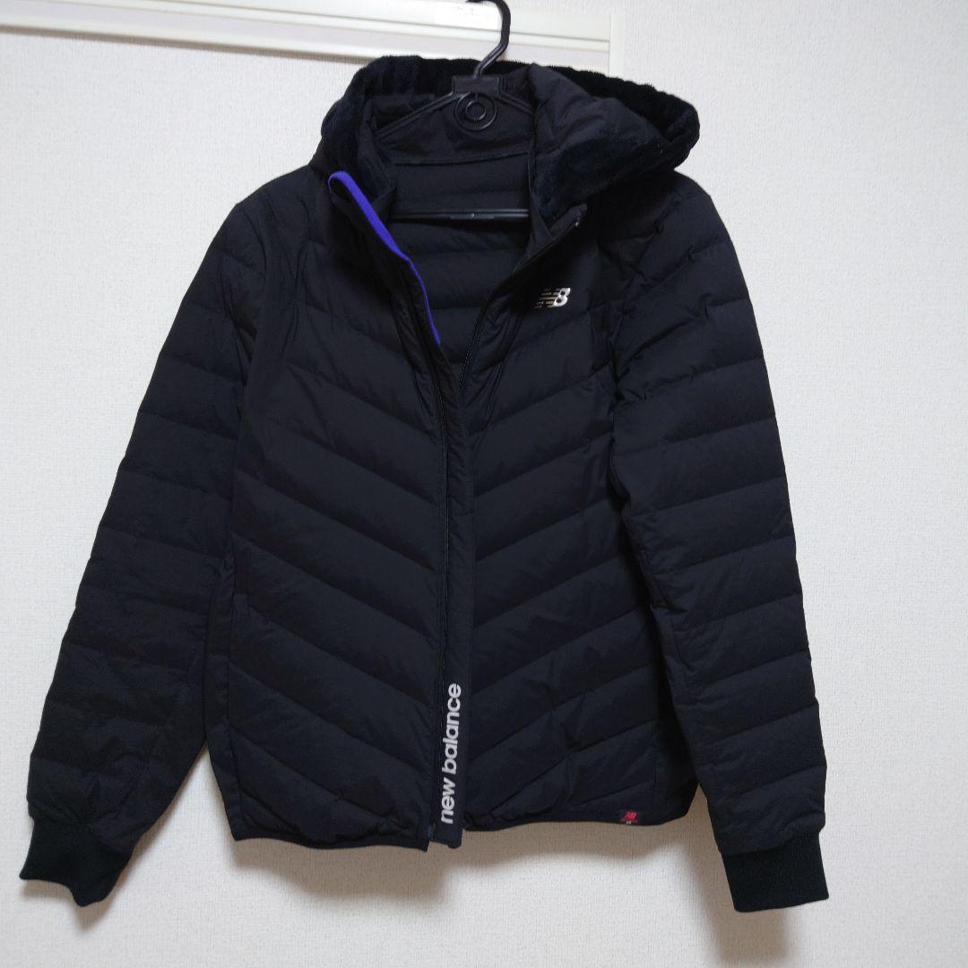 new balance ゴルフ　フード付きダウンジャケット ブラック