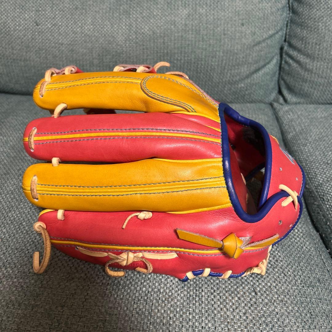 ZETT 軟式グローブ源田モデル　内野手用　オーダー　鈴木印入り　袋付き