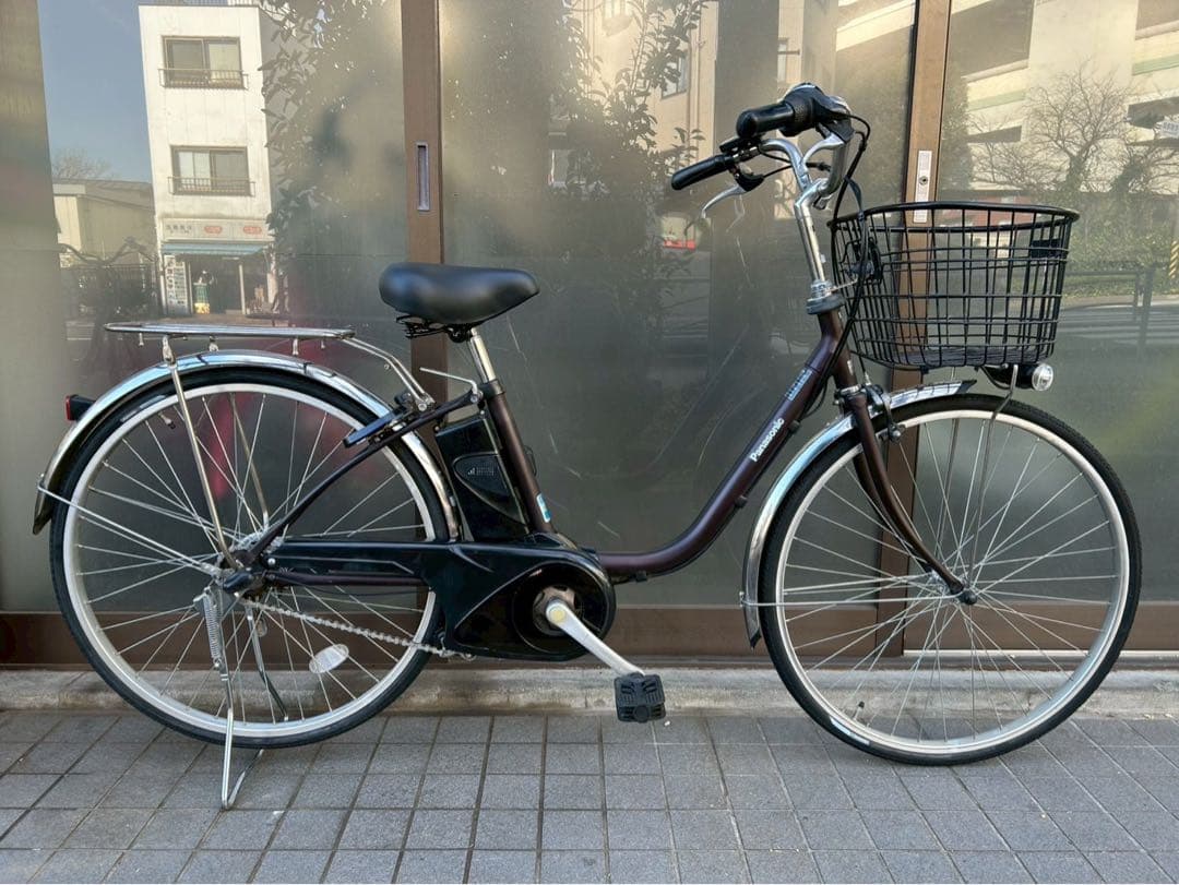 中古電動自転車 パナソニック ビビTX 26インチ チョコブラウン №3729