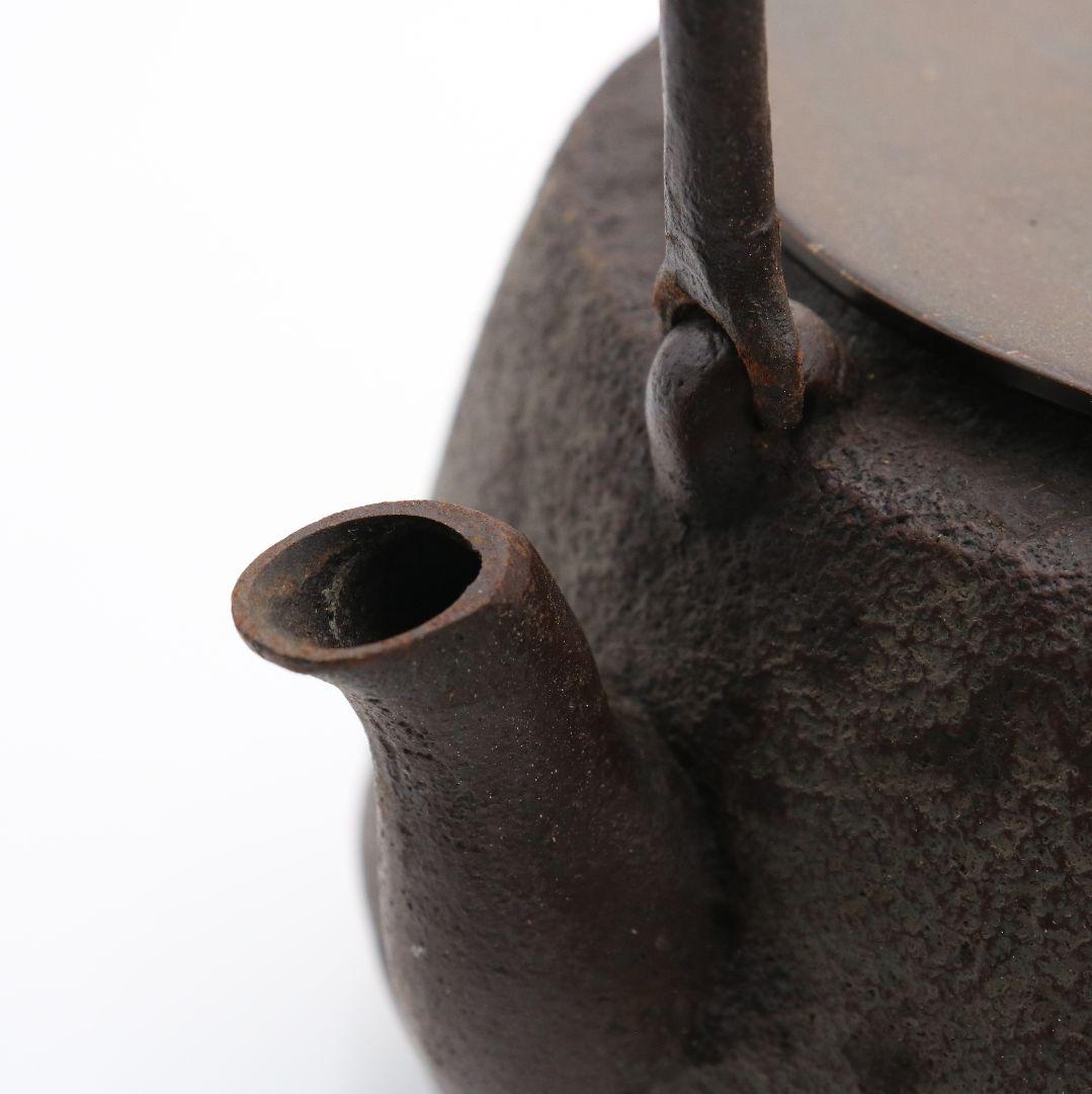 人間国宝 釜師 高橋敬典造 手取 鉄瓶 煎茶道具 共箱　M515　DC1