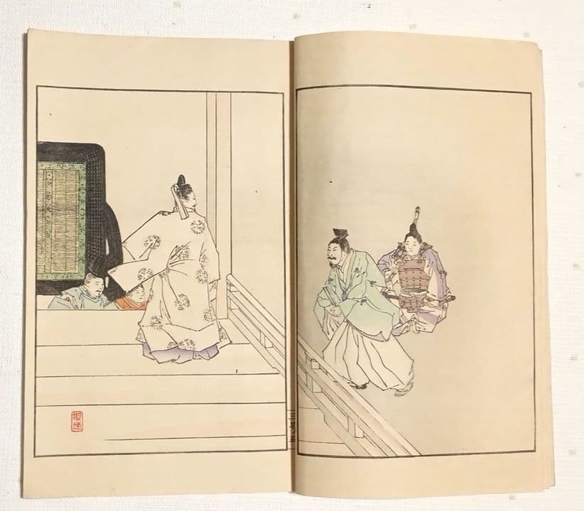 多色刷り木版画本日本歴史画報第三号編輯者松本楓湖明治25年大倉書店出版