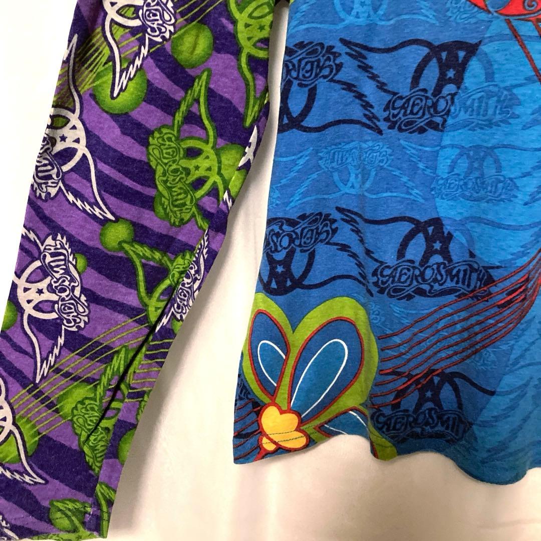 エアロスミス 90~00s ビンテージ サイケ柄 ロンT