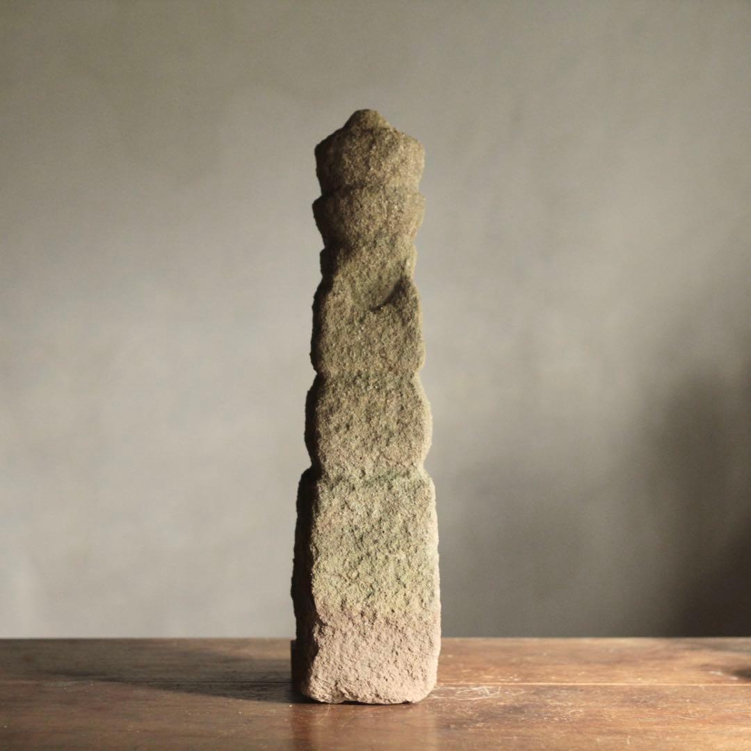 古い 一石五輪塔 古美術 仏教美術 古道具 アンティーク No.2 オブジェ