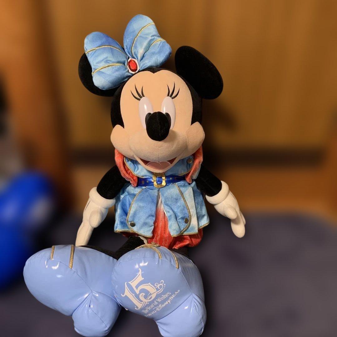 ディズニーシー15周年　ミッキーミニー特大ぬいぐるみ　クリスタルウィッシュ