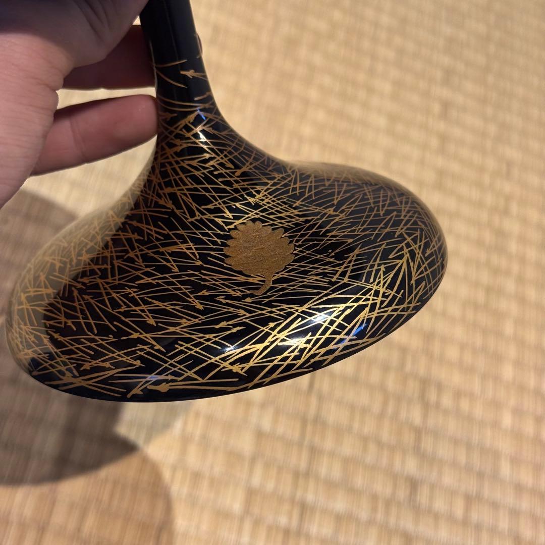 高麗屋謹製 松葉蒔絵 小高月 共箱 菓子器 高杯 美品