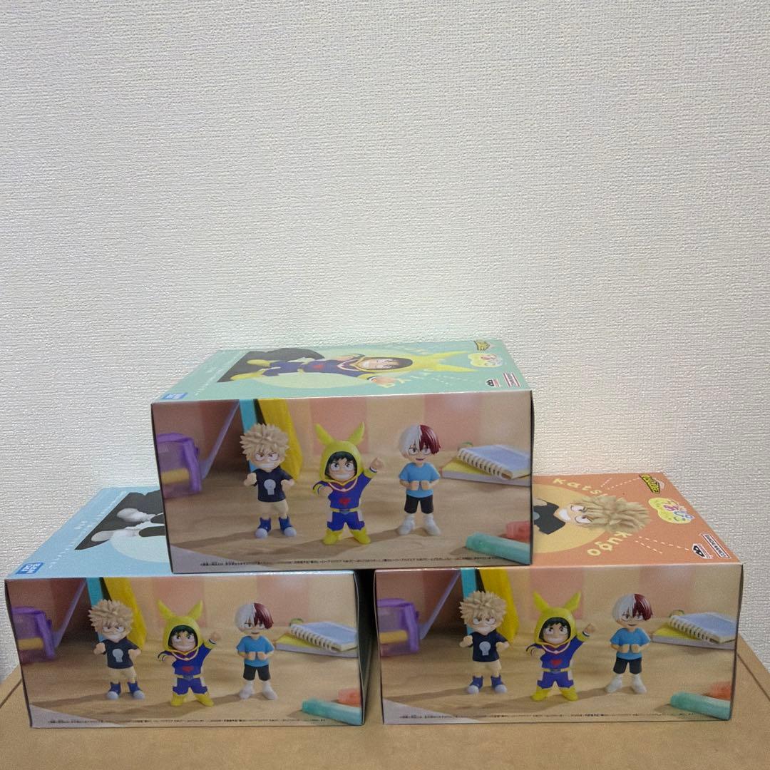 僕のヒーローアカデミア　ちあぴこ　緑谷出久 轟焦凍 爆豪勝己 フィギュアセット