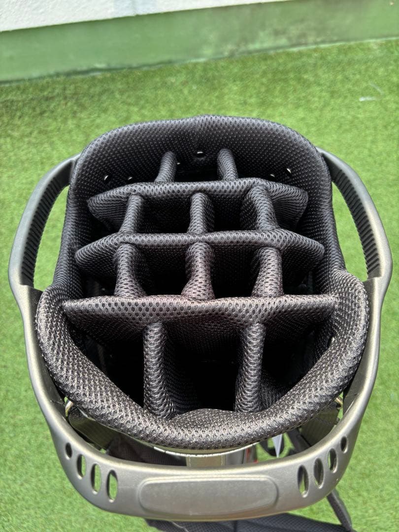 ベニントン　スタンドキャディバッグ　新品　ゴルフバッグ　グレー　レッド