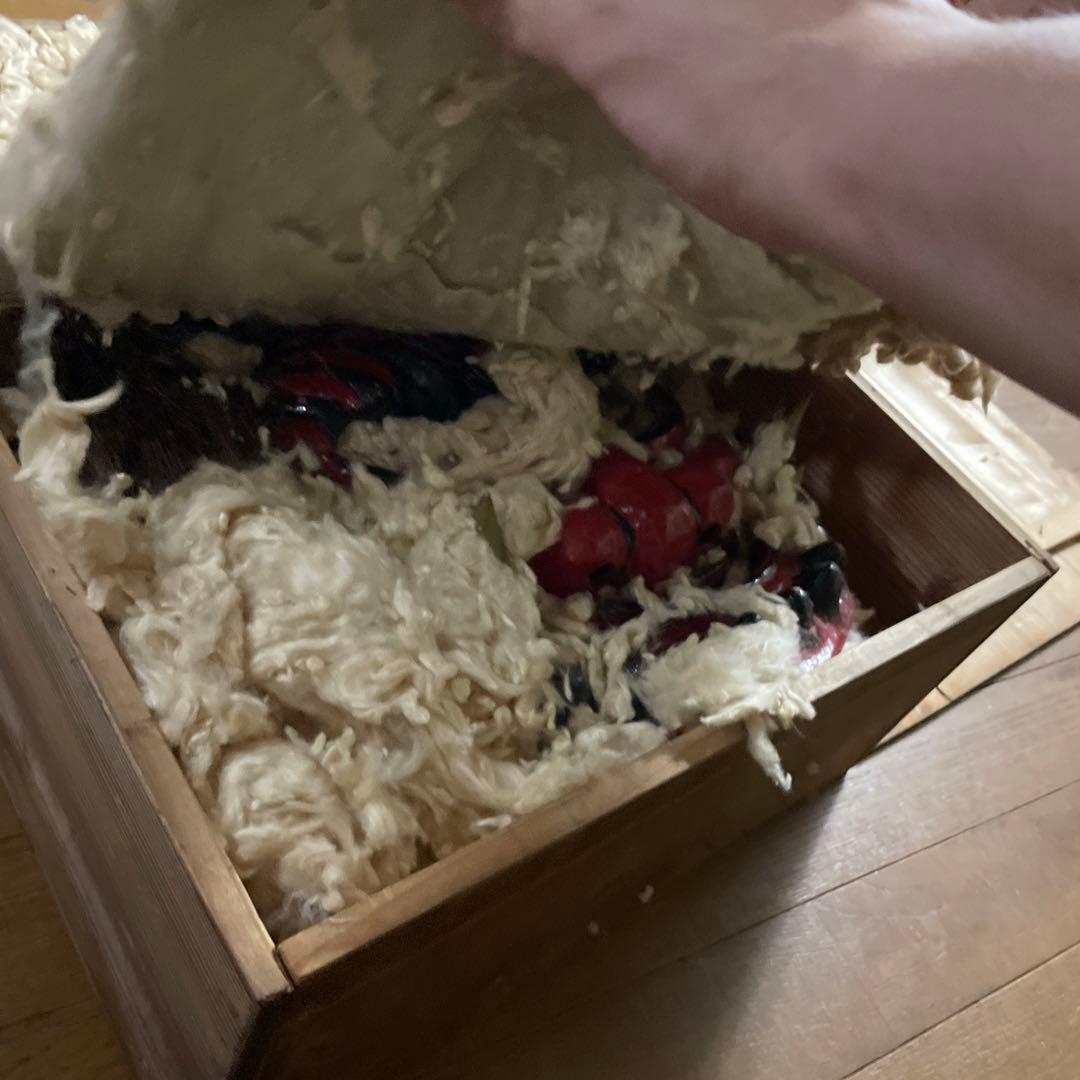 なまはげ？　鬼の面　赤鬼　昭和　張子