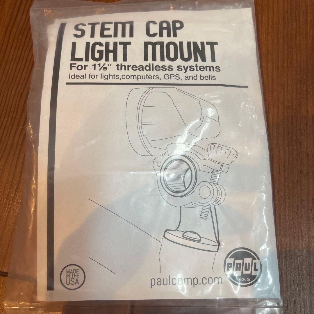 新品！Paul Component Stem Cap Light Mount