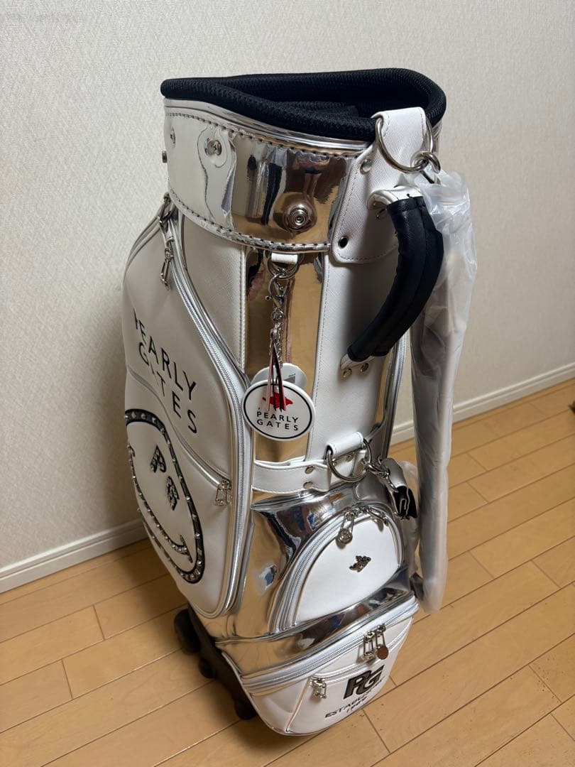 PEARLY GATES キャディバッグ シルバー/ホワイト