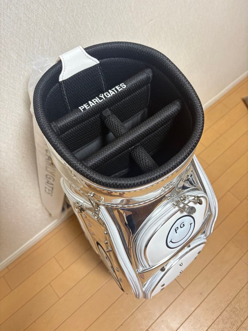 PEARLY GATES キャディバッグ シルバー/ホワイト