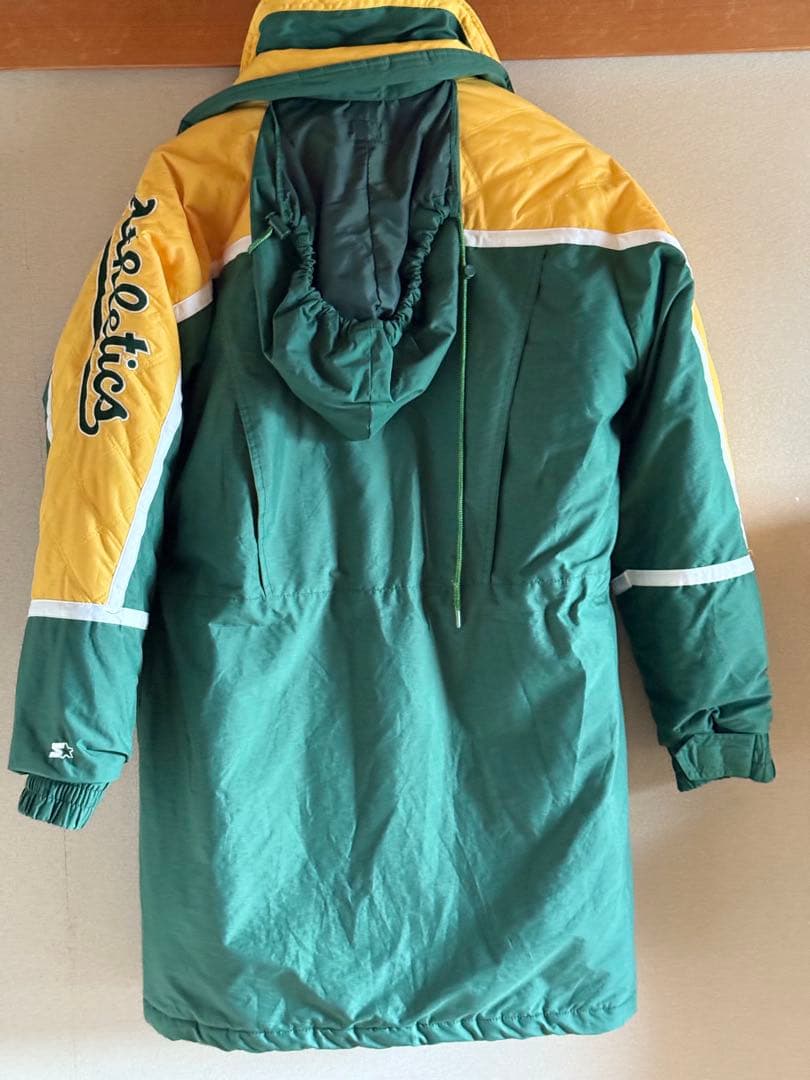 MLB メジャー　アスレチックスベンチコート　美品　みどりメンズM